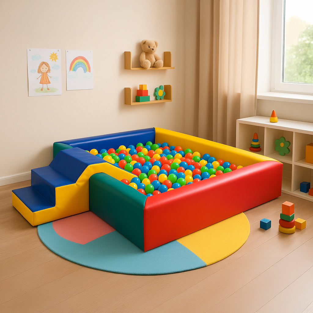 Square Ball Pool with Step & Slide