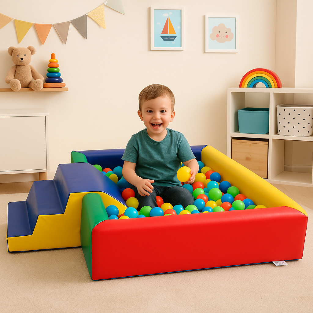 Square Ball Pool with Step & Slide